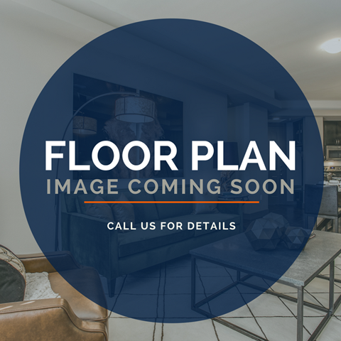 Floor plan for 1 bed, 1 bath, 824 sqft